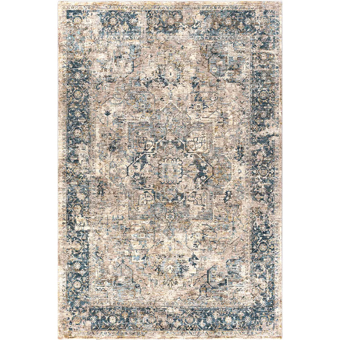 Livabliss Anabel Vintage Traditional Oriental Boho Beige/Blue Rug
