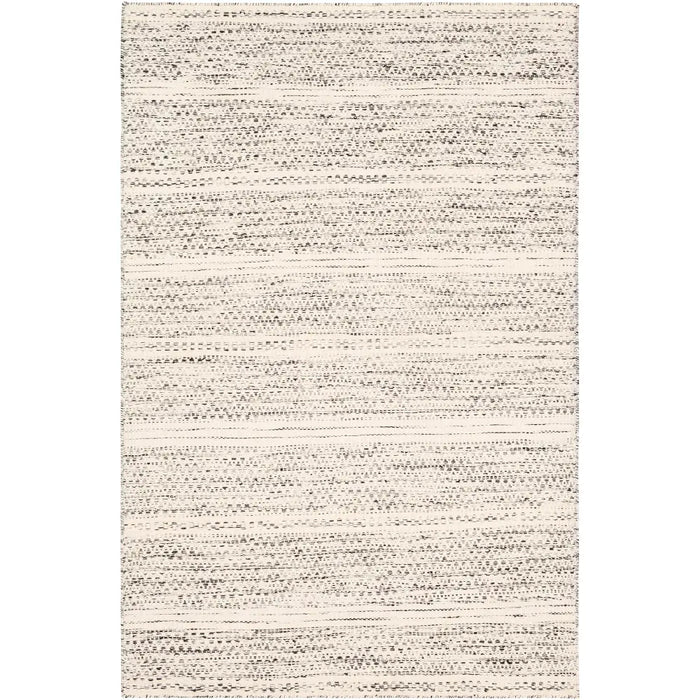Mardin Hand Woven Cream Black Wool Modern Living Dining Bedroom MDI2300 Rug