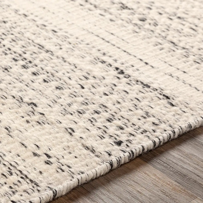 Mardin Hand Woven Cream Black Wool Modern Living Dining Bedroom MDI2300 Rug