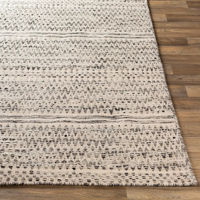 Mardin Hand Woven Beige Grey Black Wool Global Living Dining Bedroom MDI2305 Rug