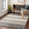 Mardin Hand Woven Black Beige Wool Global Living Dining Bedroom MDI2306 Rug