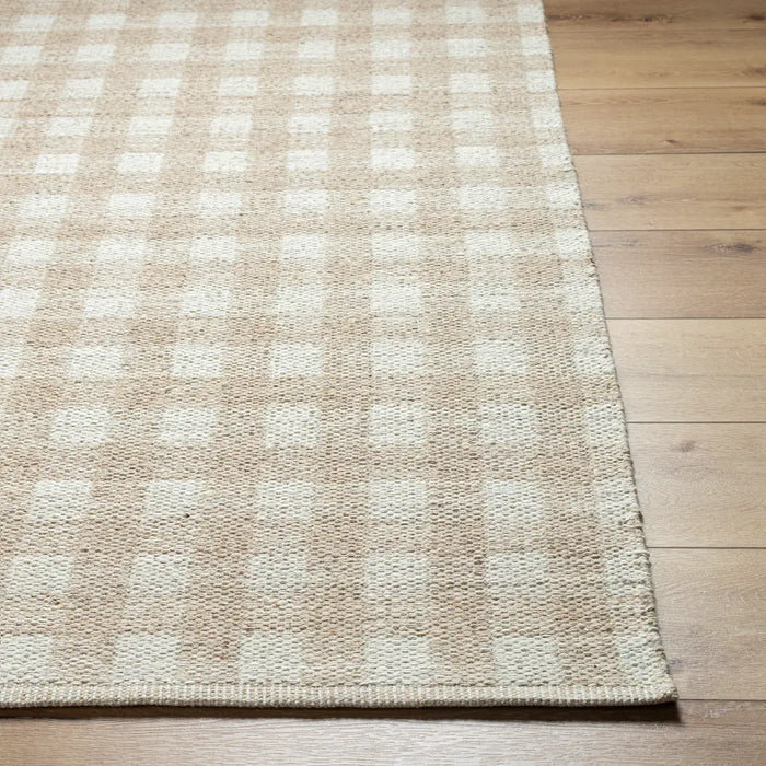 Mardin Hand Woven Tan Ivory Wool Cottage Living Dining Bedroom MDI2344 Rug