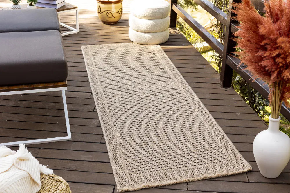MINDY In- & Outdoor Cottage Jute-Look Beige Rug