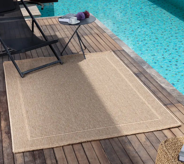MINDY In- & Outdoor Cottage Jute-Look Beige Rug