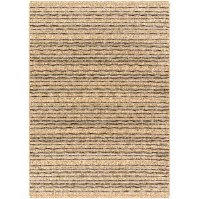BETSY In- & Outdoor Cottage Jute-Look Brown Striped Rug