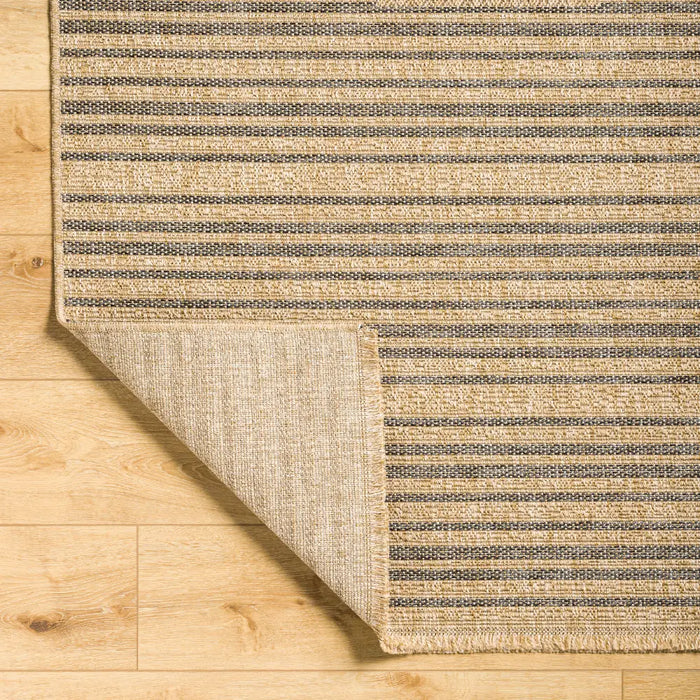 BETSY In- & Outdoor Cottage Jute-Look Brown Striped Rug
