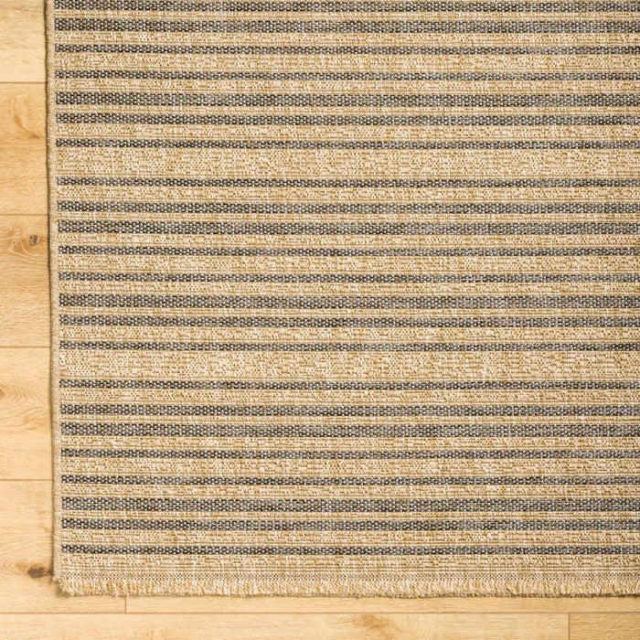BETSY In- & Outdoor Cottage Jute-Look Brown Striped Rug