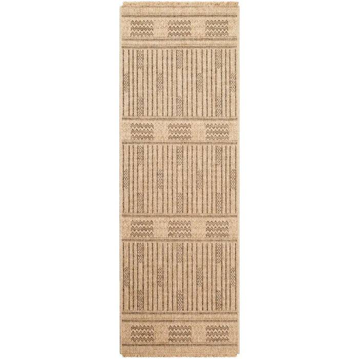 SUNNY In- & Outdoor Cottage Jute-Look Dark Brown Rug