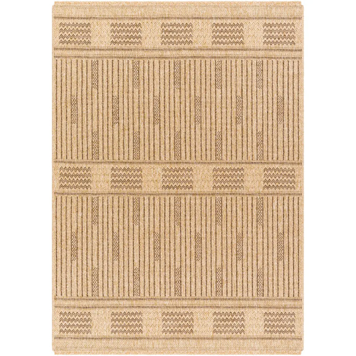 SUNNY In- & Outdoor Cottage Jute-Look Dark Brown Rug