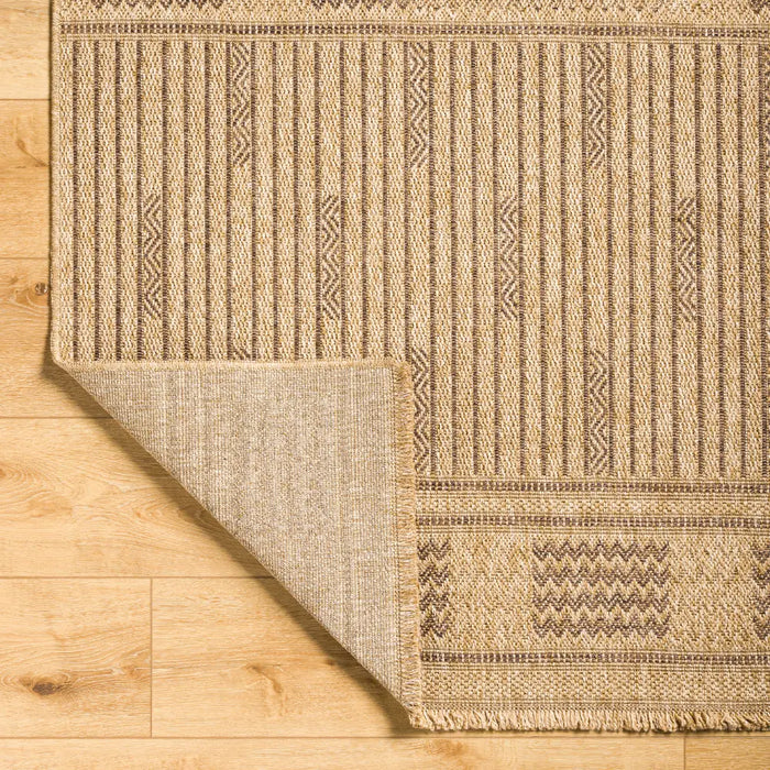 SUNNY In- & Outdoor Cottage Jute-Look Dark Brown Rug