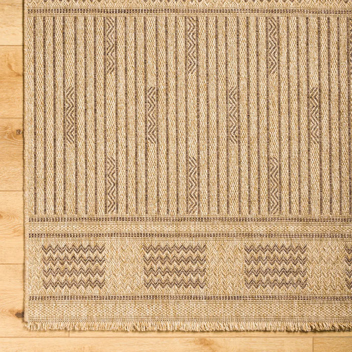 SUNNY In- & Outdoor Cottage Jute-Look Dark Brown Rug