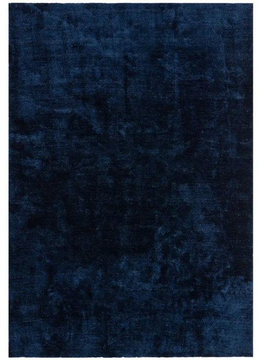 Asiatic milo navy Navy Living Room Shaggy Rug.