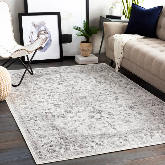 SANVI Vintage Traditional Oriental Boho Light Gray Rug