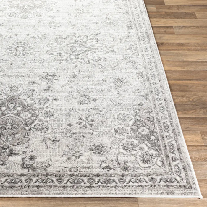 URMI Vintage Traditional Oriental Boho Light Grey Rug