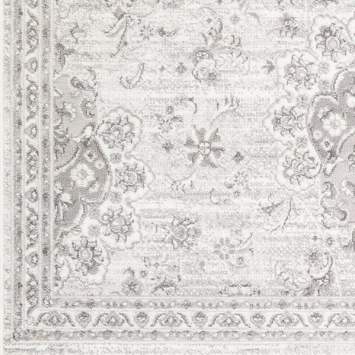 URMI Vintage Traditional Oriental Boho Light Grey Rug