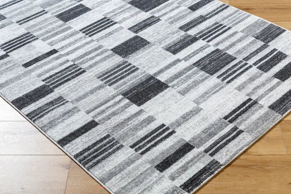 VANYA Scandi Modern Black Rug