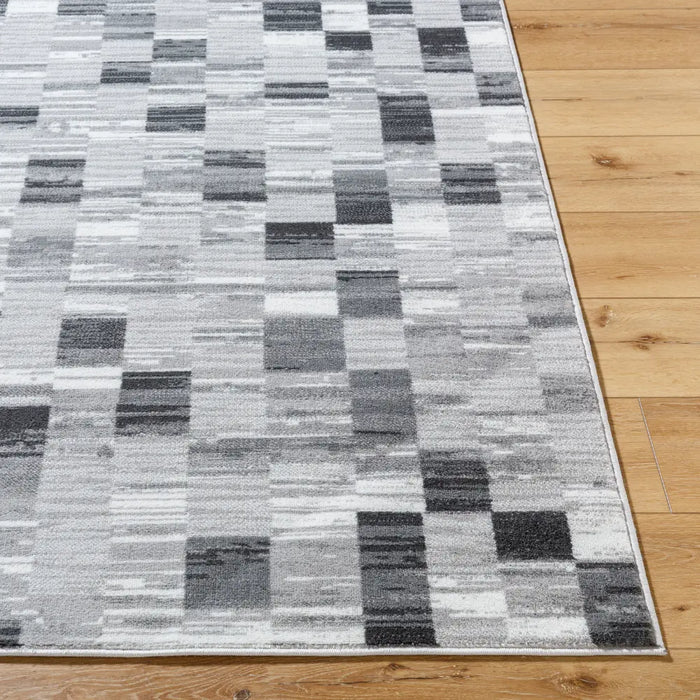 ALIA Scandi Modern Black Rug Grey Rug — RugsDirect Online