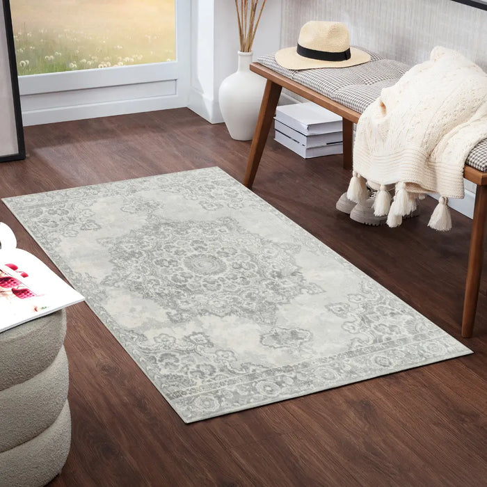 LOLA Vintage Traditional Oriental Boho Cream Rug