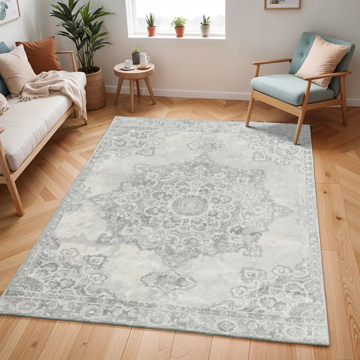 LOLA Vintage Traditional Oriental Boho Cream Rug