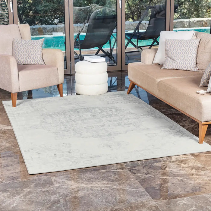 LOLA Vintage Traditional Oriental Boho Cream Rug