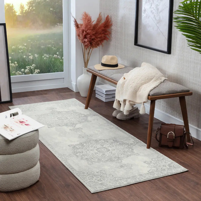 LOLA Vintage Traditional Oriental Boho Cream Rug