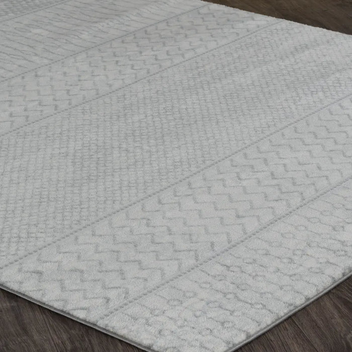 ADELE Scandi Geometric Silver Grey Rug