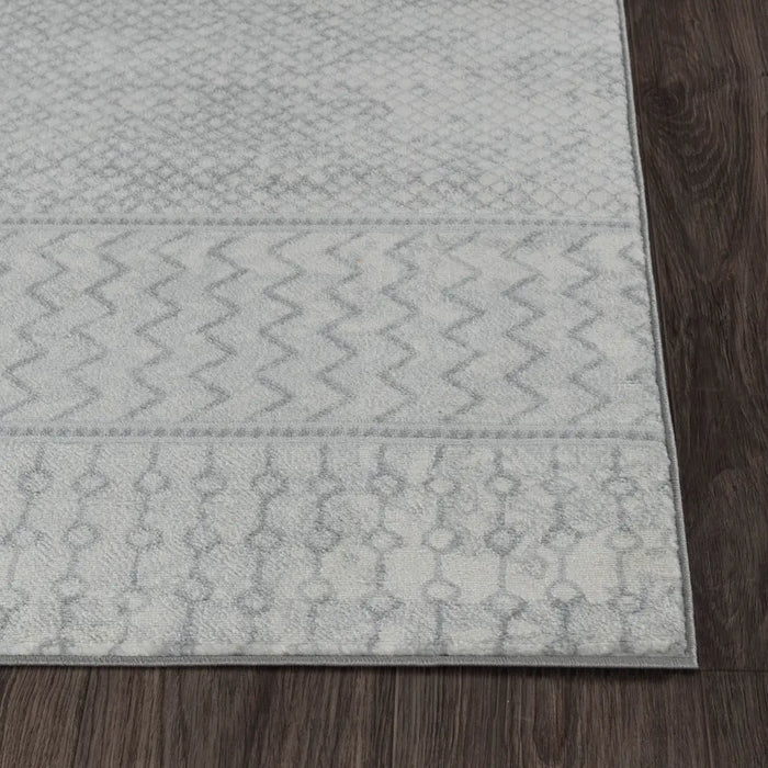 ADELE Scandi Geometric Silver Grey Rug