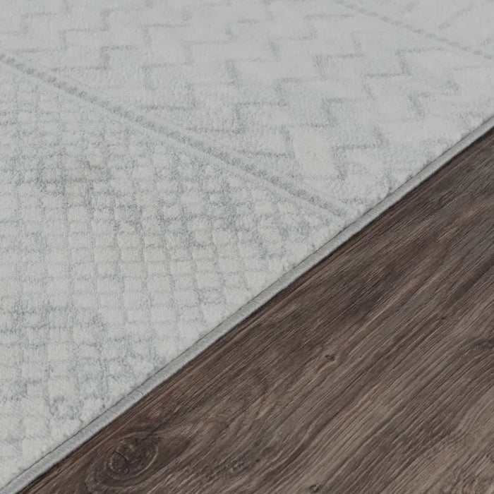 ADELE Scandi Geometric Silver Grey Rug