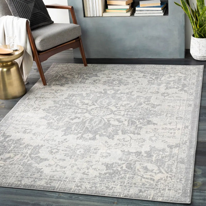 SAGE Vintage Traditional Oriental Boho Medium Grey Rug