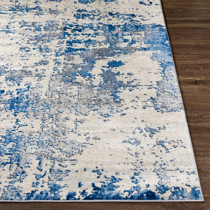 VICTOIRE Abstract Modern Marble Sky Blue Rug