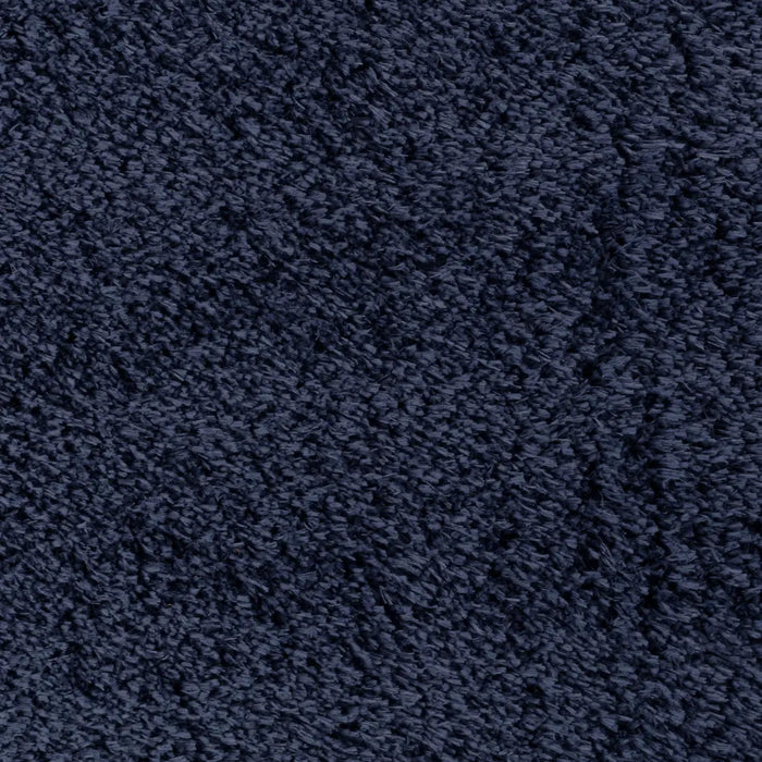 SOSO Shaggy Solid Color Plush Pile Dark Blue Rug Blue