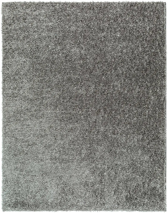 SOSO Shaggy Solid Color Plush Pile Dark Grey Rug Grey