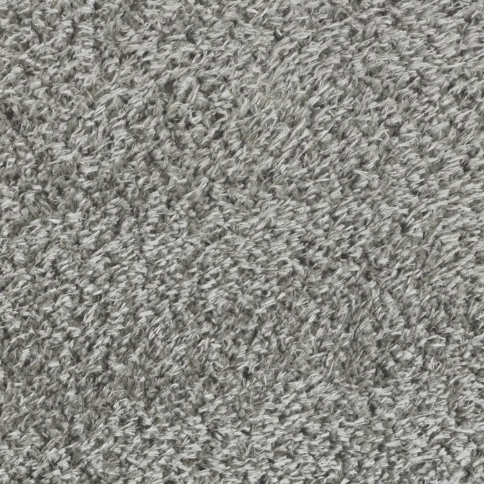 SOSO Shaggy Solid Color Plush Pile Dark Grey Rug Grey