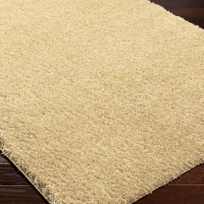 SOSO Shaggy Solid Color Plush Pile Yellow Rug Yellow