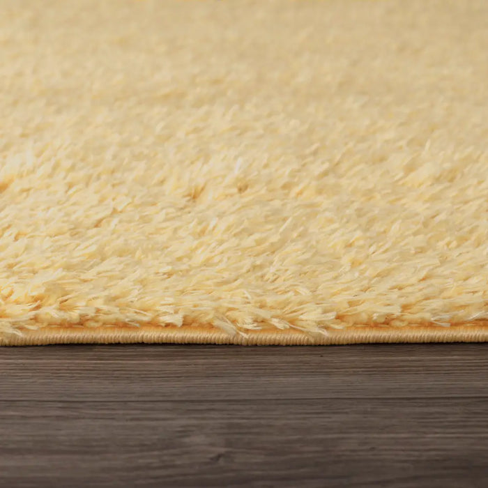 SOSO Shaggy Solid Color Plush Pile Yellow Rug Yellow