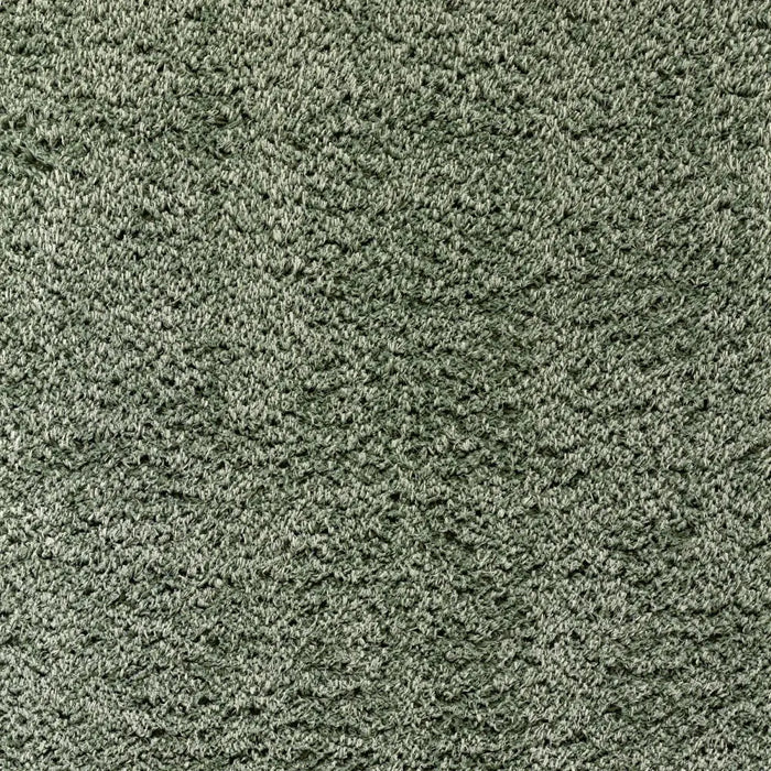 SOSO Shaggy Solid Color Plush Pile Green Rug Green