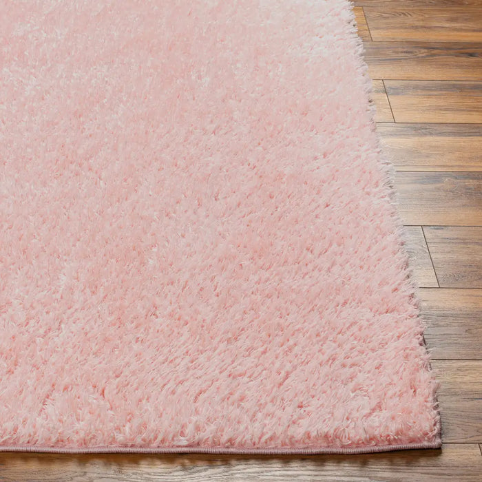 SOSO Shaggy Solid Color Plush Pile Pink Rug