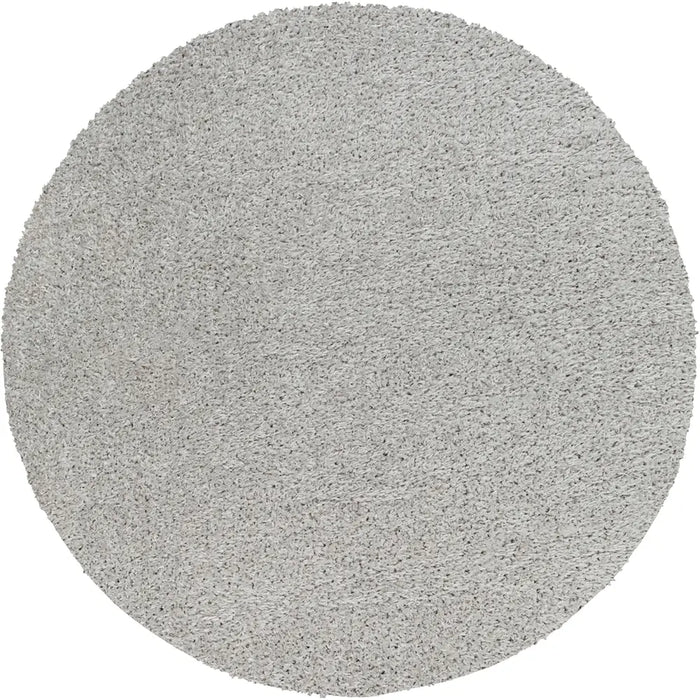 SOSO Shaggy Solid Color Plush Pile Light Grey Rug Grey