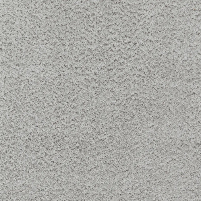 SOSO Shaggy Solid Color Plush Pile Light Grey Rug
