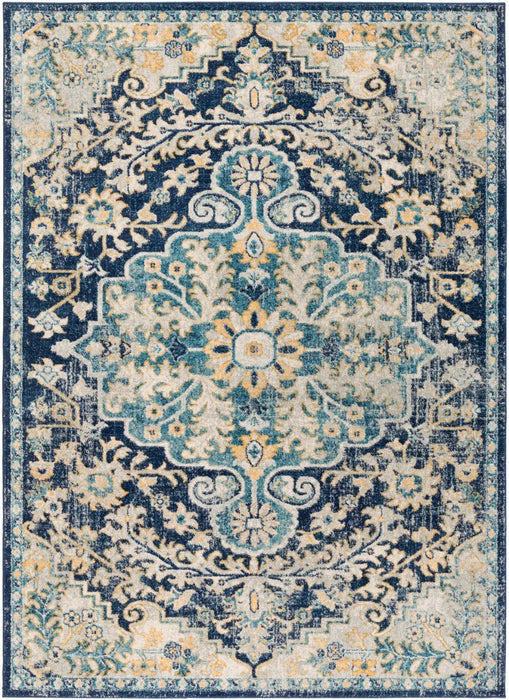 MAVERICK Vintage Traditional Oriental Boho Sky Blue Rug