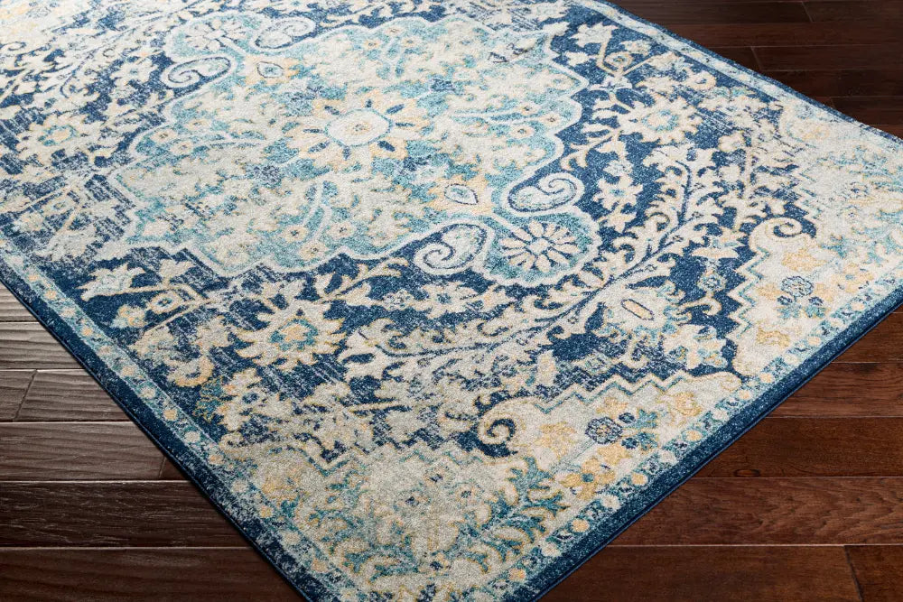 MAVERICK Vintage Traditional Oriental Boho Sky Blue Rug