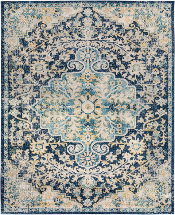 MAVERICK Vintage Traditional Oriental Boho Sky Blue Rug