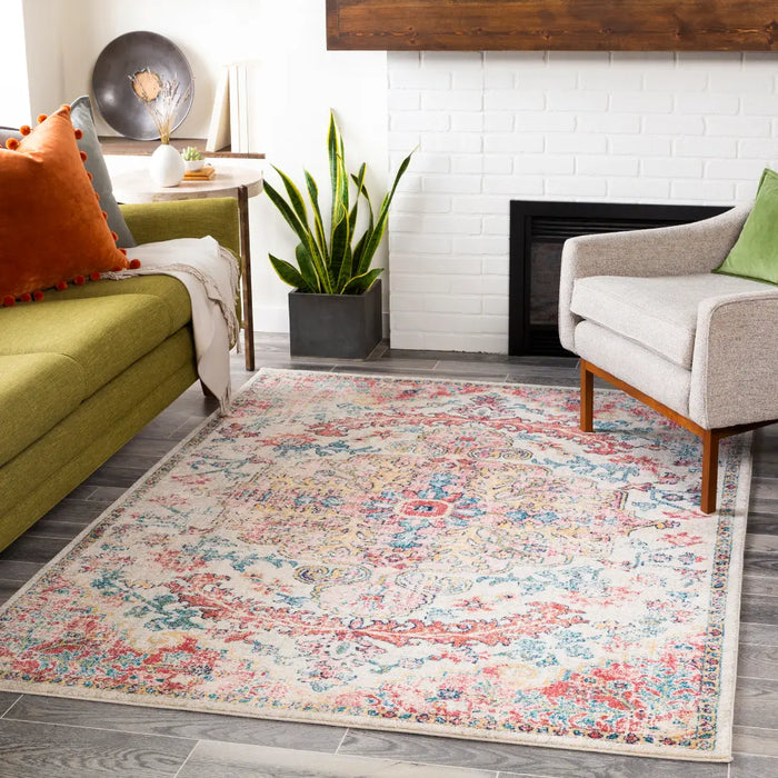 MAVERICK Vintage Traditional Oriental Boho Bright Red Rug