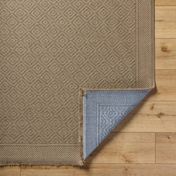 ESHA Cottage Tan/Beige Machine Washable Jute Rug