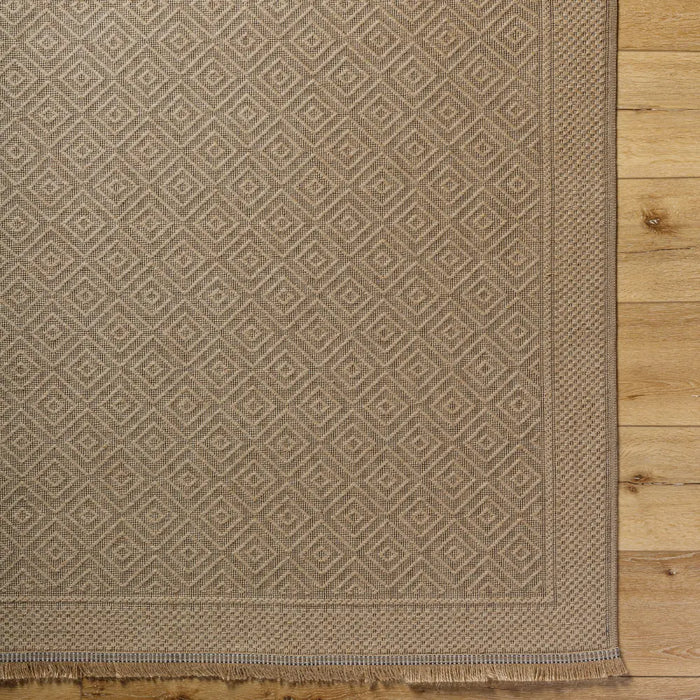 ESHA Cottage Tan/Beige Machine Washable Jute Rug