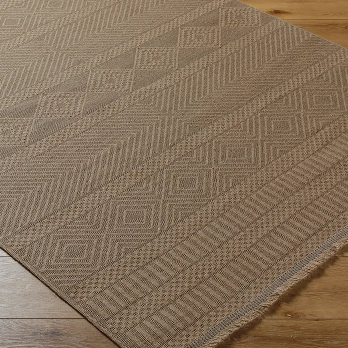 MYTHRI Cottage Tan Machine Washable Jute Rug