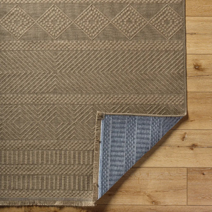 MYTHRI Cottage Tan Machine Washable Jute Rug