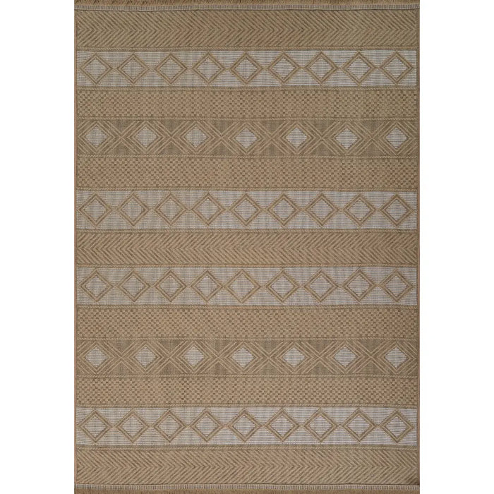 PARITA Cottage Tan/Cream Machine Washable Jute Rug