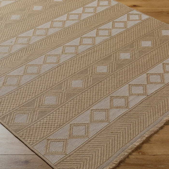 PARITA Cottage Tan/Cream Machine Washable Jute Rug