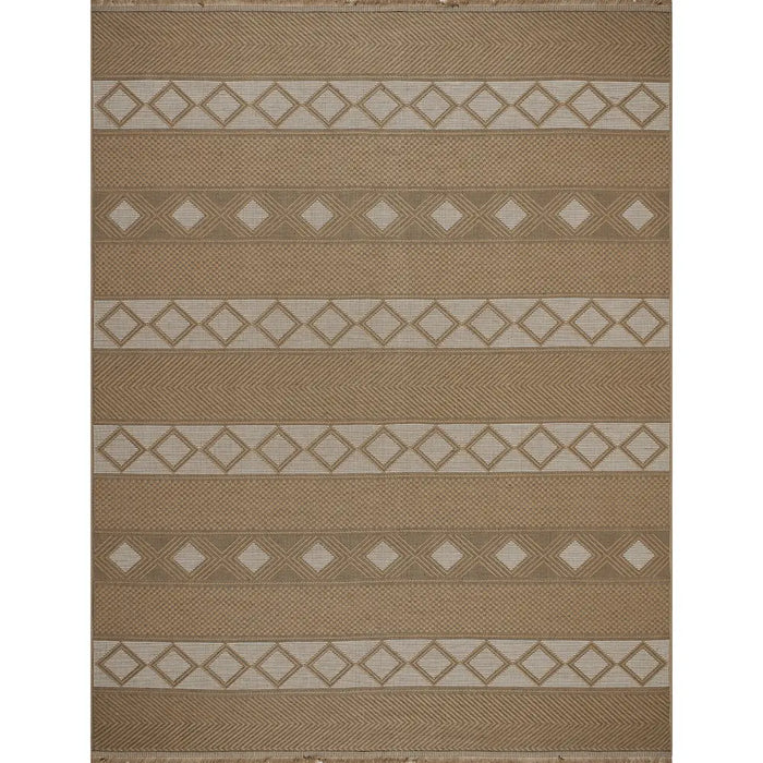 PARITA Cottage Tan/Cream Machine Washable Jute Rug